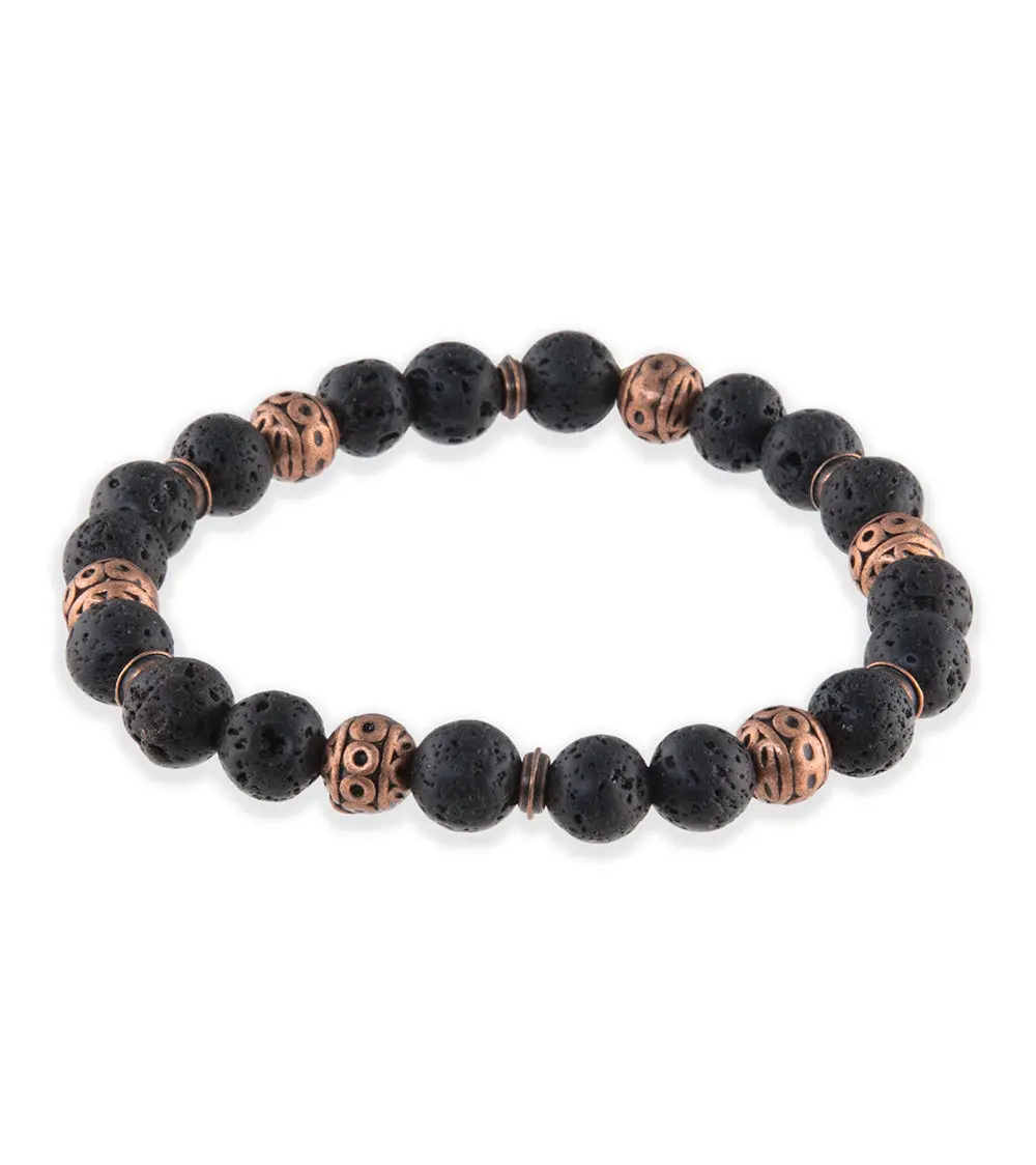 Lava & Rose Alloy Metal Bead Bracelet By Bergan 1