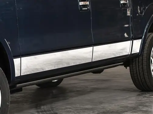 Willmore Mfg 751448Ex Rocker Panel Molding; Stainless Steel Rocker Panels; 12 Pieces; Polished; Stainless Steel; 7-1/2 Inch Width 1