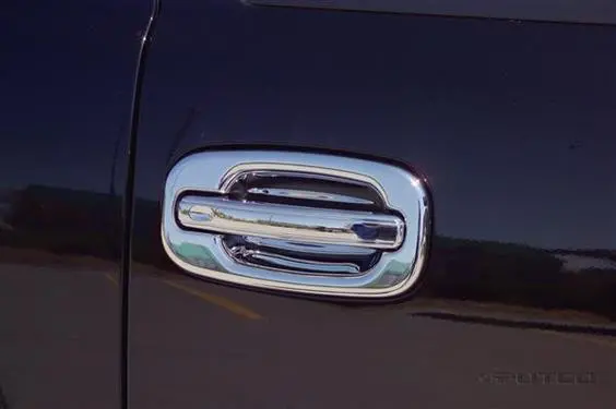 Putco 400011 Exterior Door Handle Cover; Chrome Plated; Abs Plastic; Without Passenger Side Keyhole; With Covers For 4 Doors 1