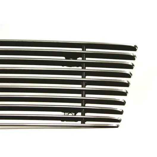 Carriage Works 41602 Grille Insert; Overlay; Horizontal Bar Style; Without Emblem Cutout; Polished; Aluminum (Discontinued) 2