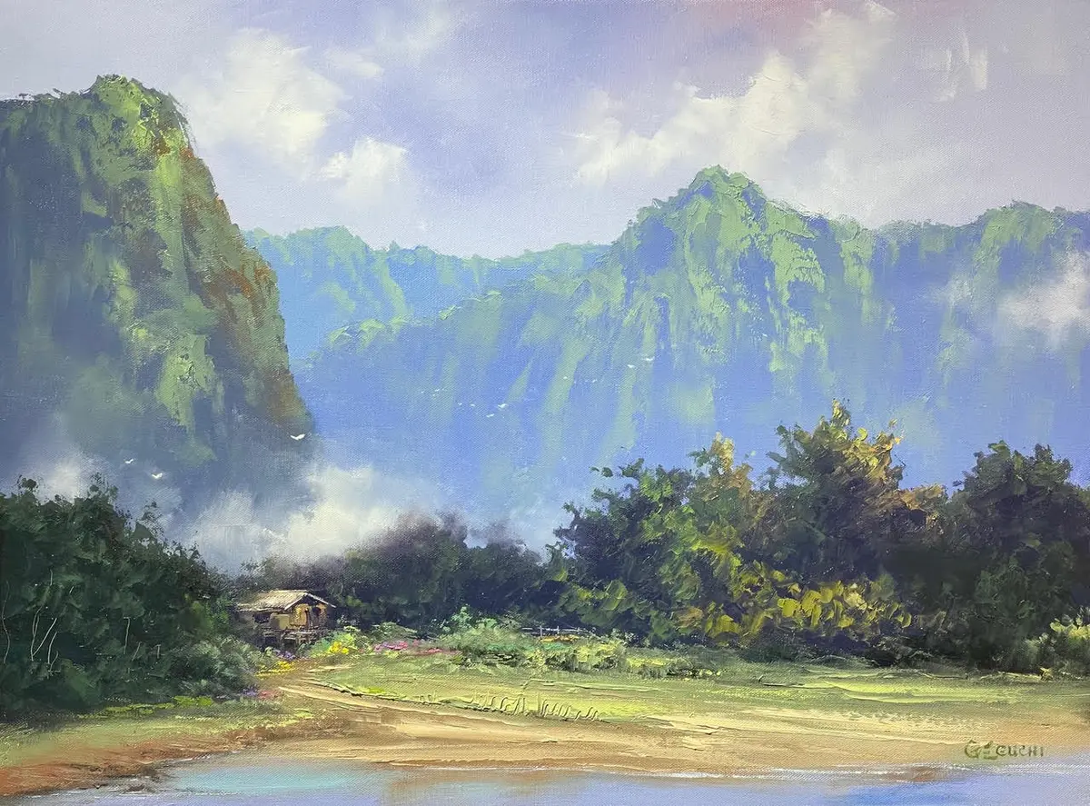 Original Painting: Island Tranquility By George Eguchi 2