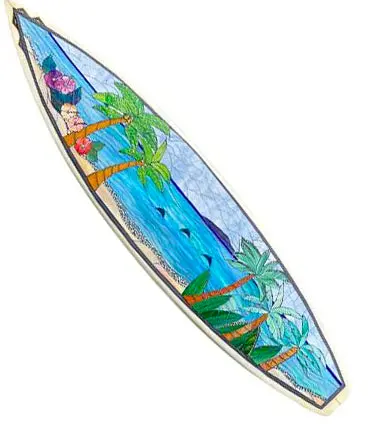 Surfboard "Dolphin Ohana" By Julie Sobolewski 1