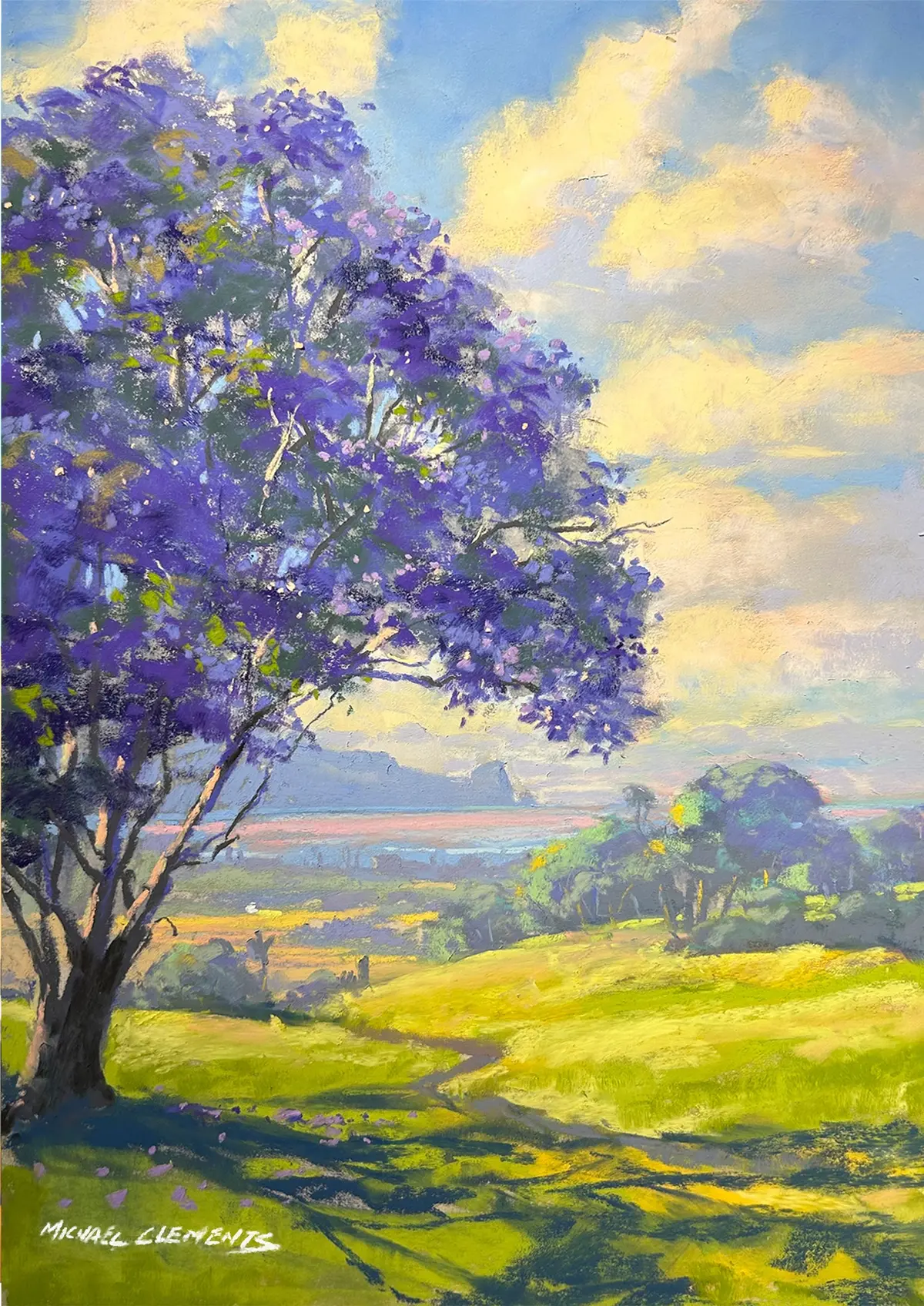 Greeting Card "Jacarandas At Waiakoa" By Michael Clements 1
