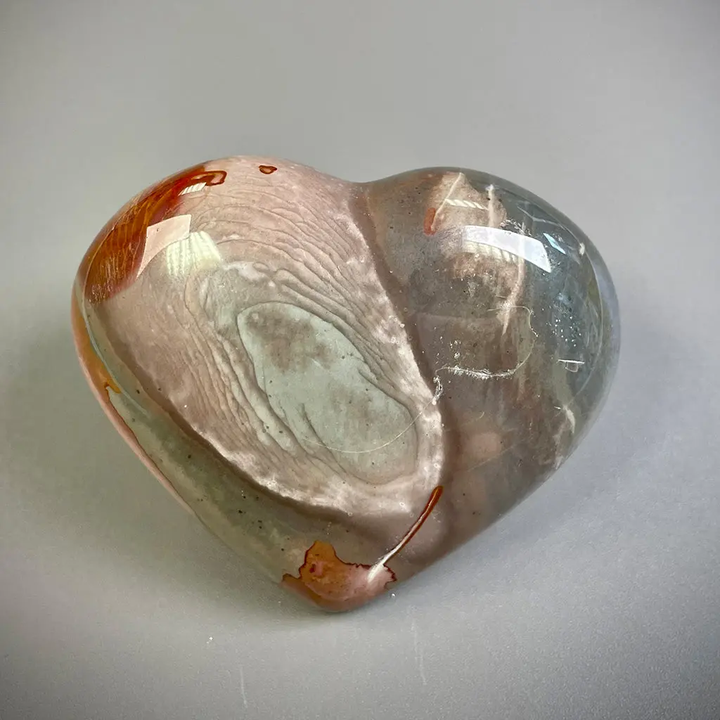 Polychrome Jasper Heart Large 1
