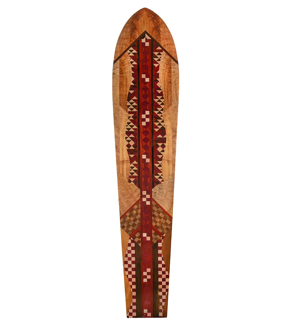 Hawaiian Marquetry Surfboard "03242005" By Leleo Kinimaka 1