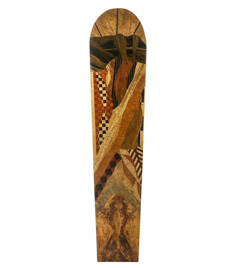 Hawaiian Marquetry Surfboard "Lahaina" By Leleo Kinimaka 1