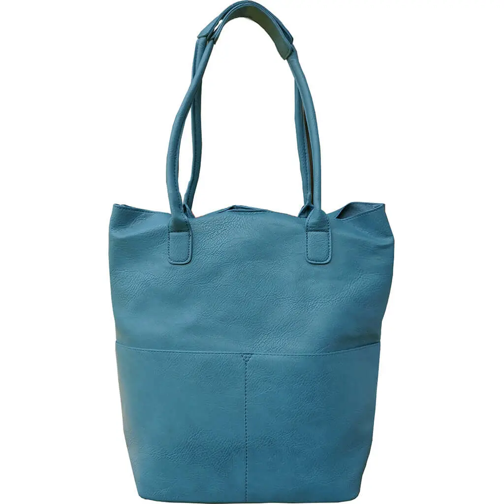 Kelly North South Front Pocket Tote - Chambray 1