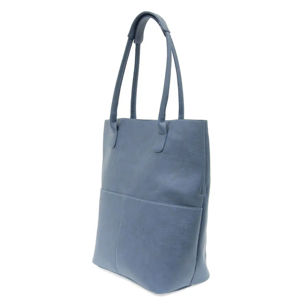 Kelly North South Front Pocket Tote - Chambray 2