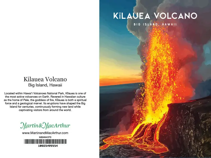 Greeting Card "Kilauea Volcano, Big Island" Hawaii Travel Art 2