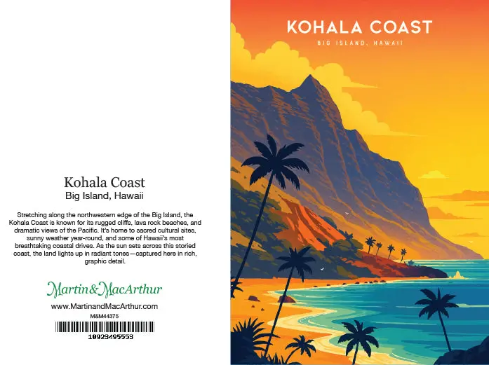 Greeting Card "Kohala Coast, Big Island" Hawaii Travel Art 2