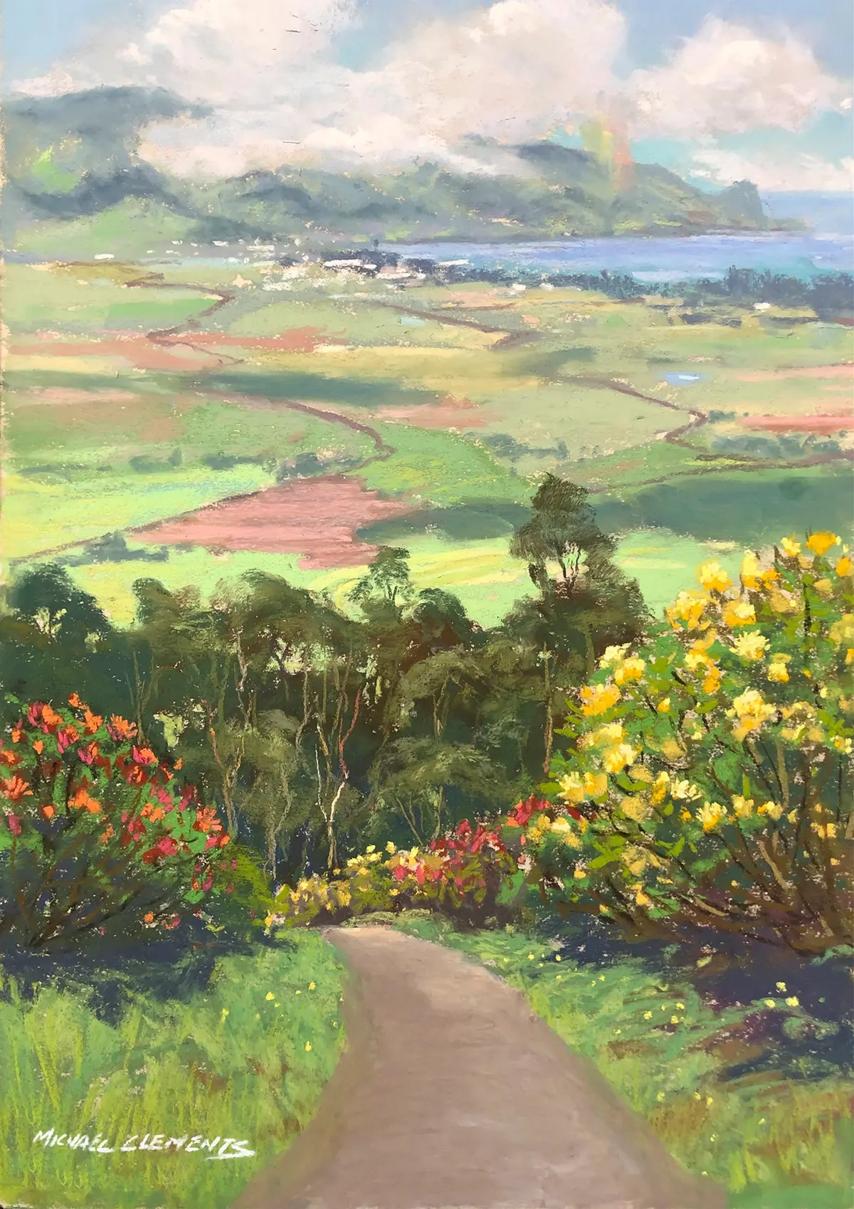 Greeting Card "Kula Protea Farm View" By Michael Clements 1