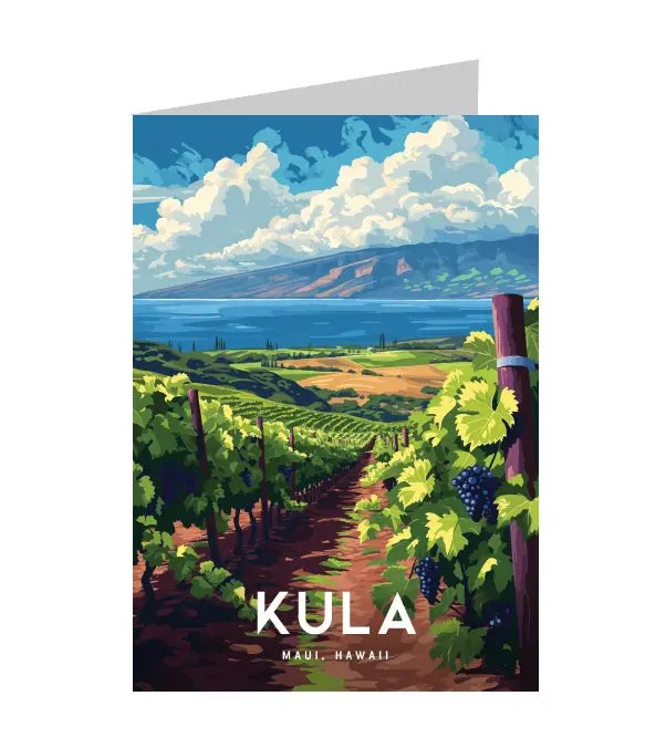 Greeting Card "Kula, Maui" Hawaii Travel Art 1