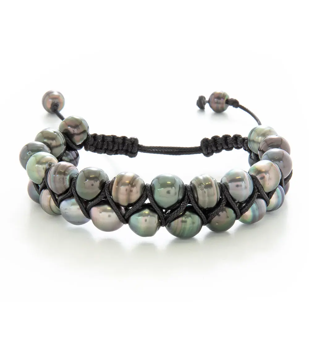 Woven Tahitian Pearl Bracelet (30 Pearls)- 36954C 1