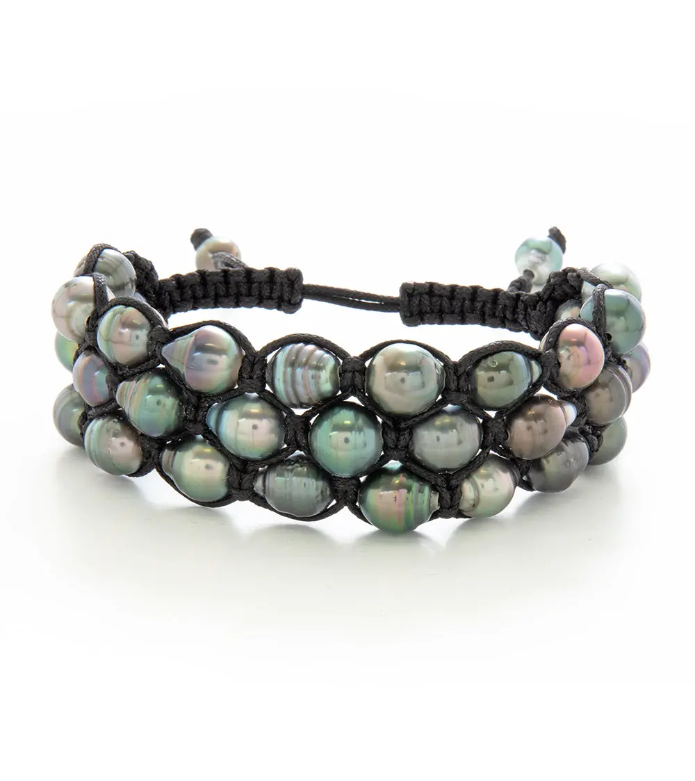 Woven Tahitian Pearl Bracelet (33 Pearls)- 36957C 1