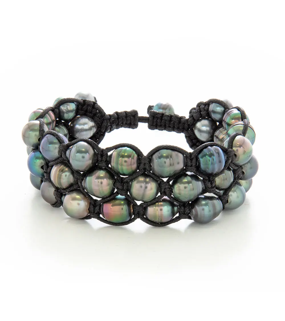 Woven Tahitian Pearl Bracelet (39 Pearls)- 36958C 1