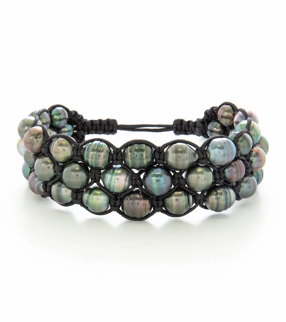 Woven Tahitian Pearl Bracelet (42 Pearls)- 36959C 1