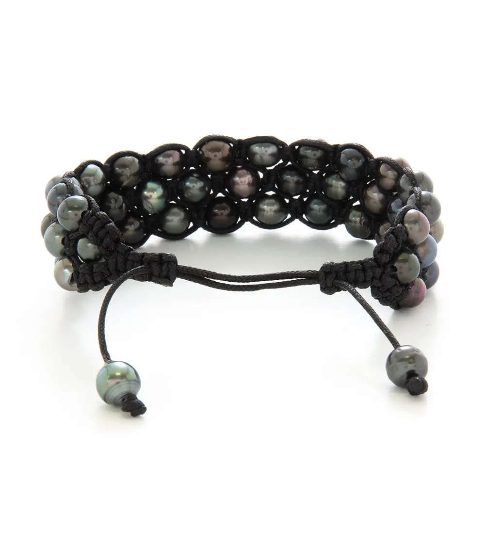 Woven Tahitian Pearl Bracelet (45 Pearls)- 36960C 2