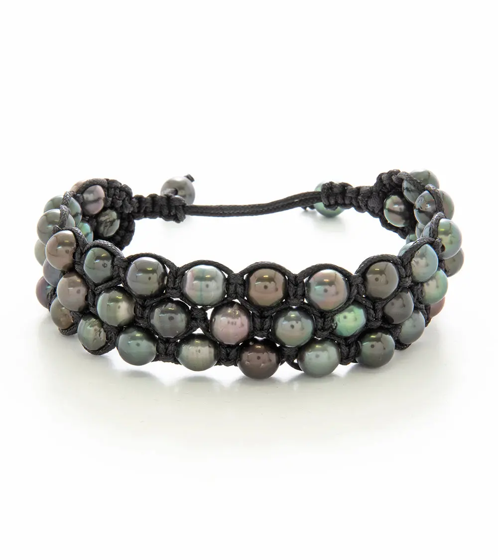 Woven Tahitian Pearl Bracelet (45 Pearls)- 36960C 1