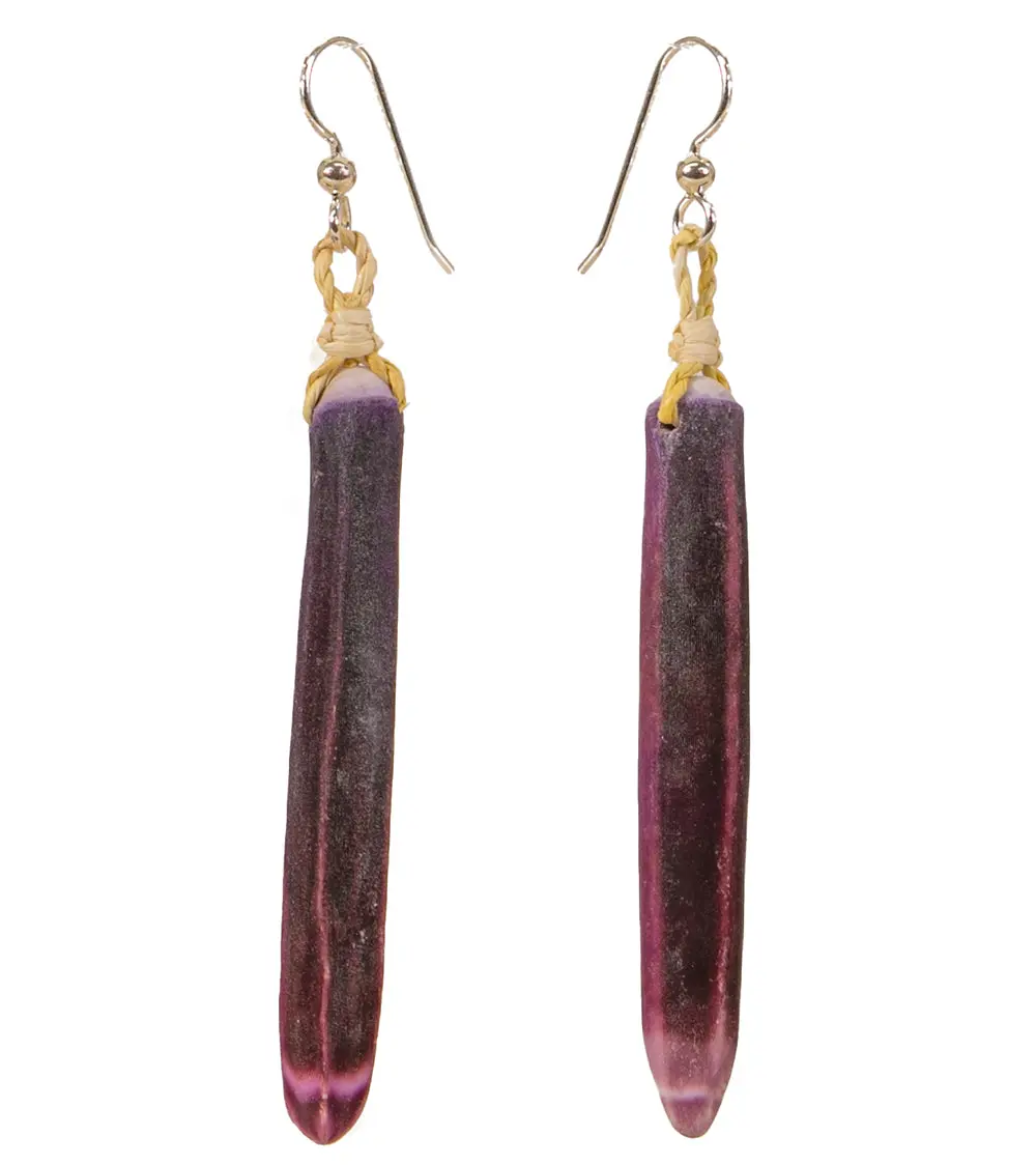 Purple Wana Earrings - Natural 1