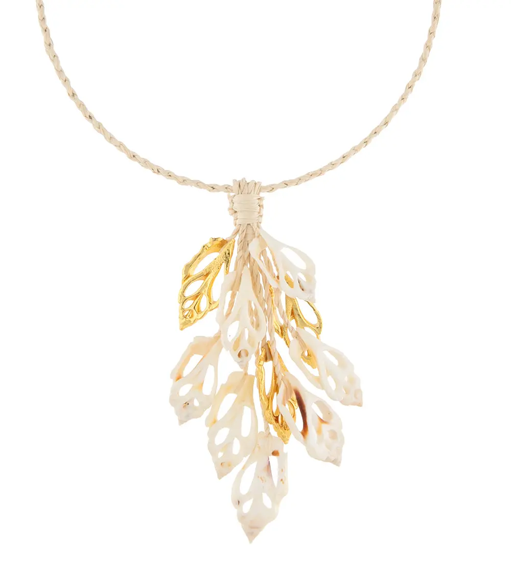 Grape Sliced Shells Necklace - 44538C 1