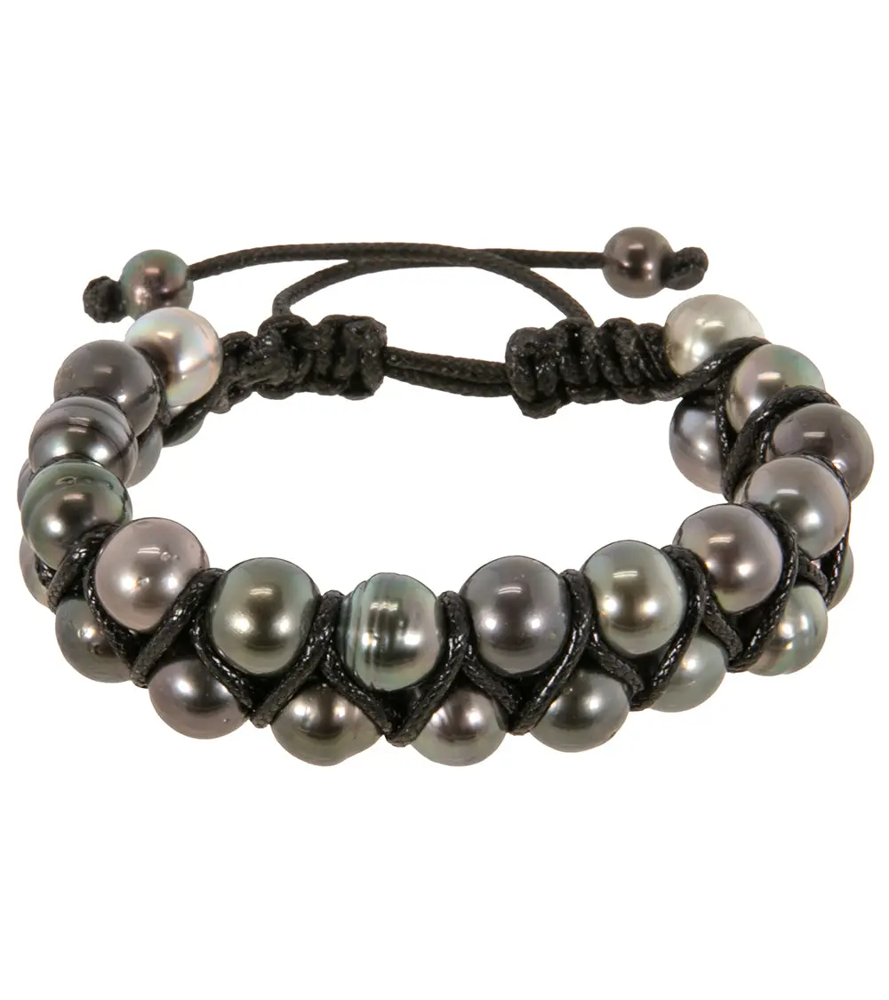 Woven Tahitian Pearl Bracelet (30 Pearls)- 44569C 1