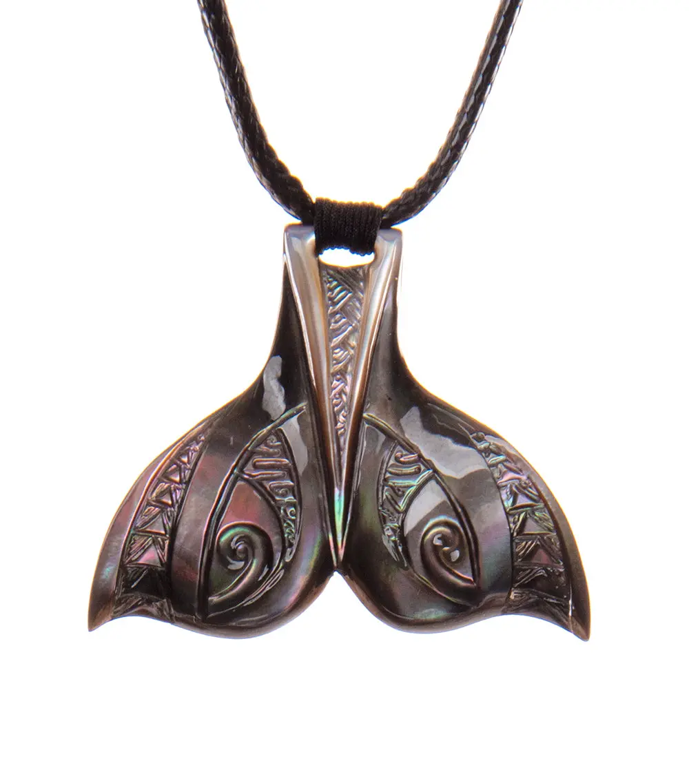 Mother Of Pearl "Whale Tail" Necklace - 53728C 1