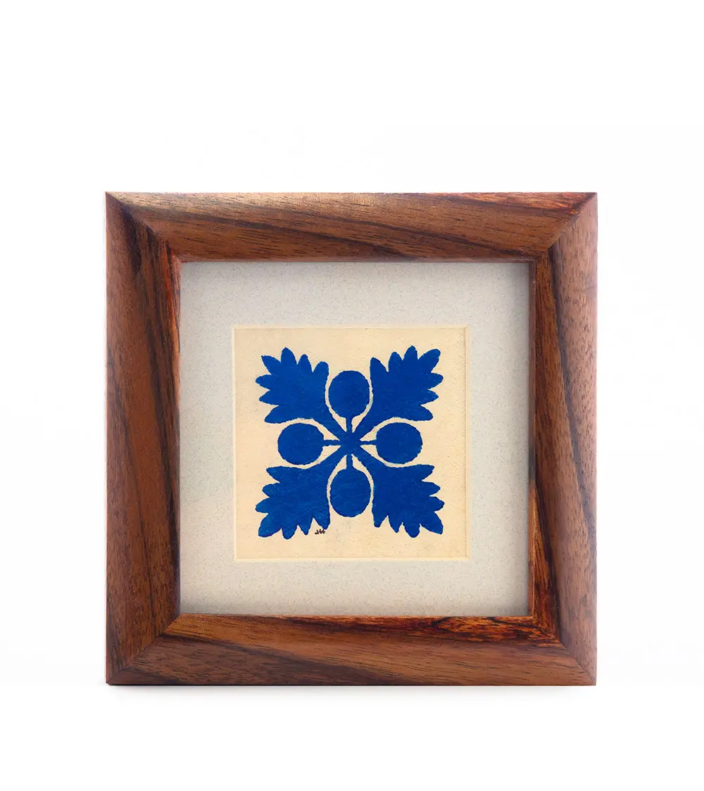 Hawaiian Quilt Tapa (5X5 Blue) By Joanne How 1
