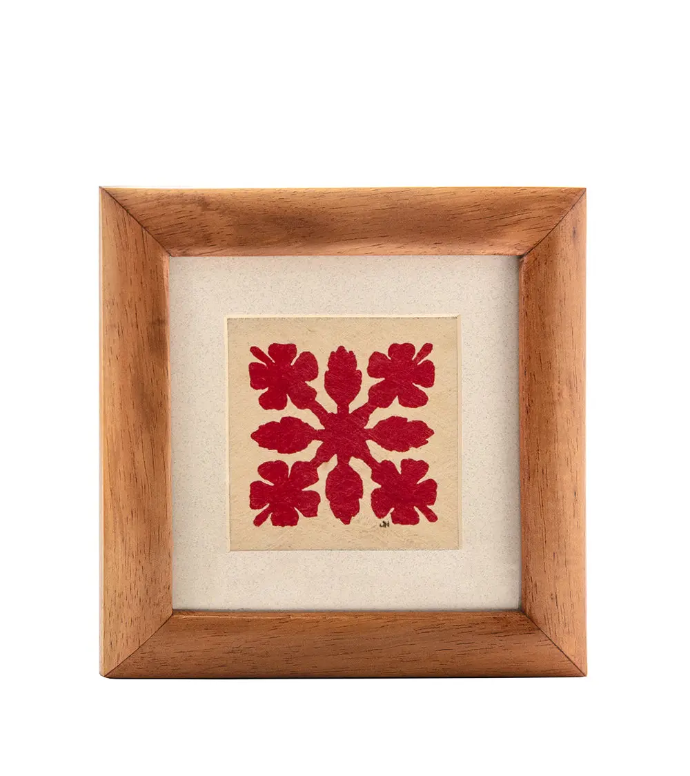 Hawaiian Quilt Tapa (5X5 Red) By Joanne How 1