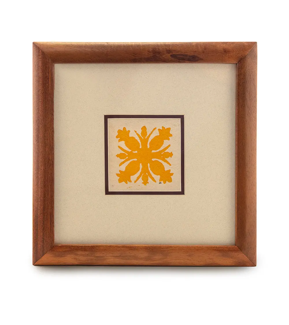 Hawaiian Quilt Tapa (8X8 Yellow) By Joanne How 1