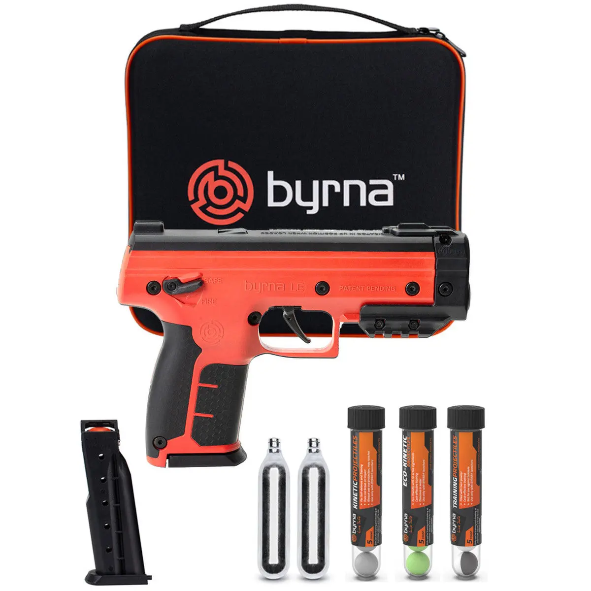 Byrna Le Launcher - Less-Lethal Pistols Home/Self Defense Universal Kit (Orange/Black) 1