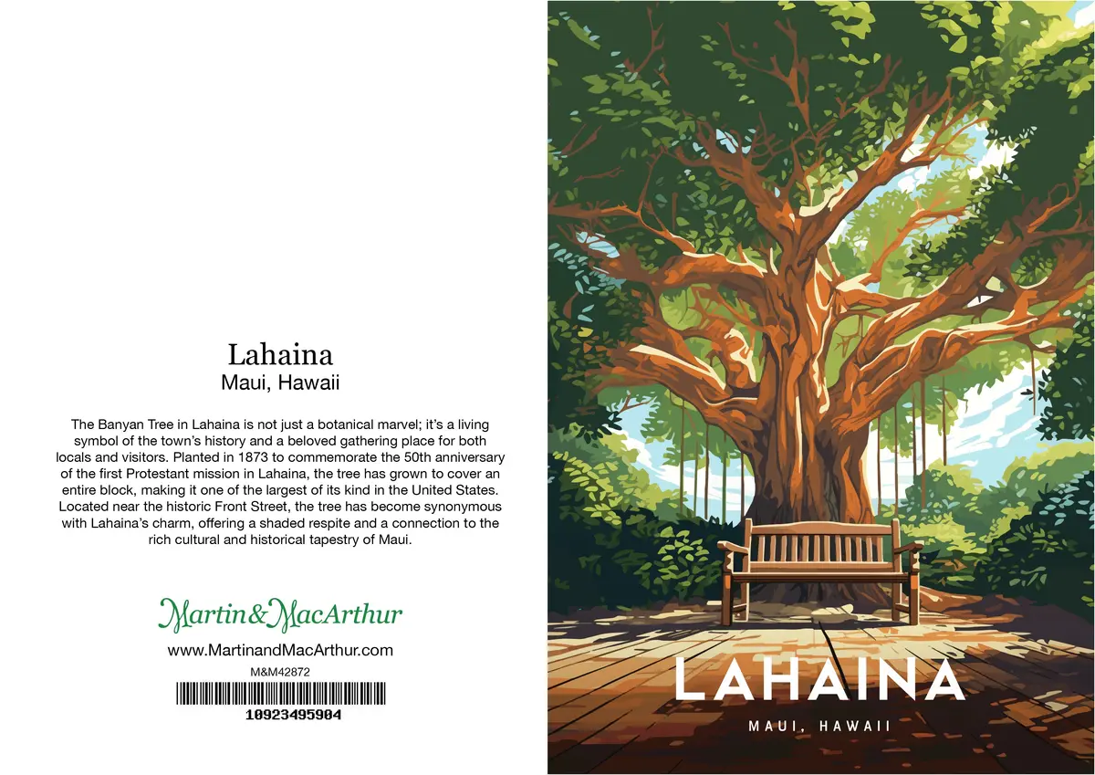 Greeting Card "Lahaina, Maui" Hawaii Travel Art 2
