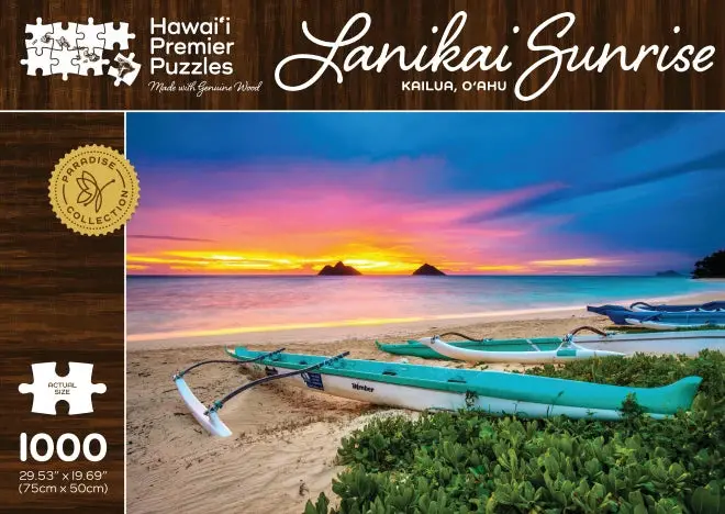 "Lanikai Sunrise" Wooden Jigsaw Puzzle 1