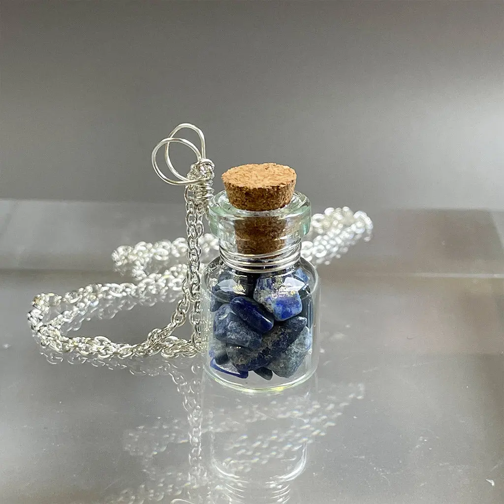 Wishing Bottle Necklace - Lapis Lazuli 1