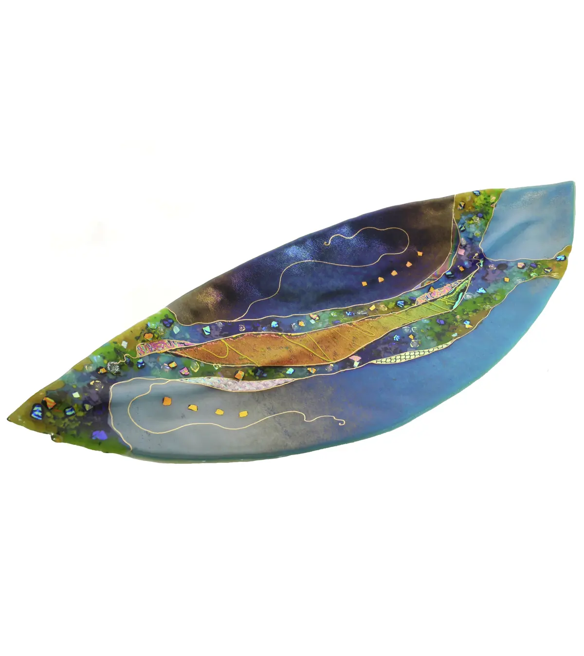 Large Boat Leaf - Blue 1