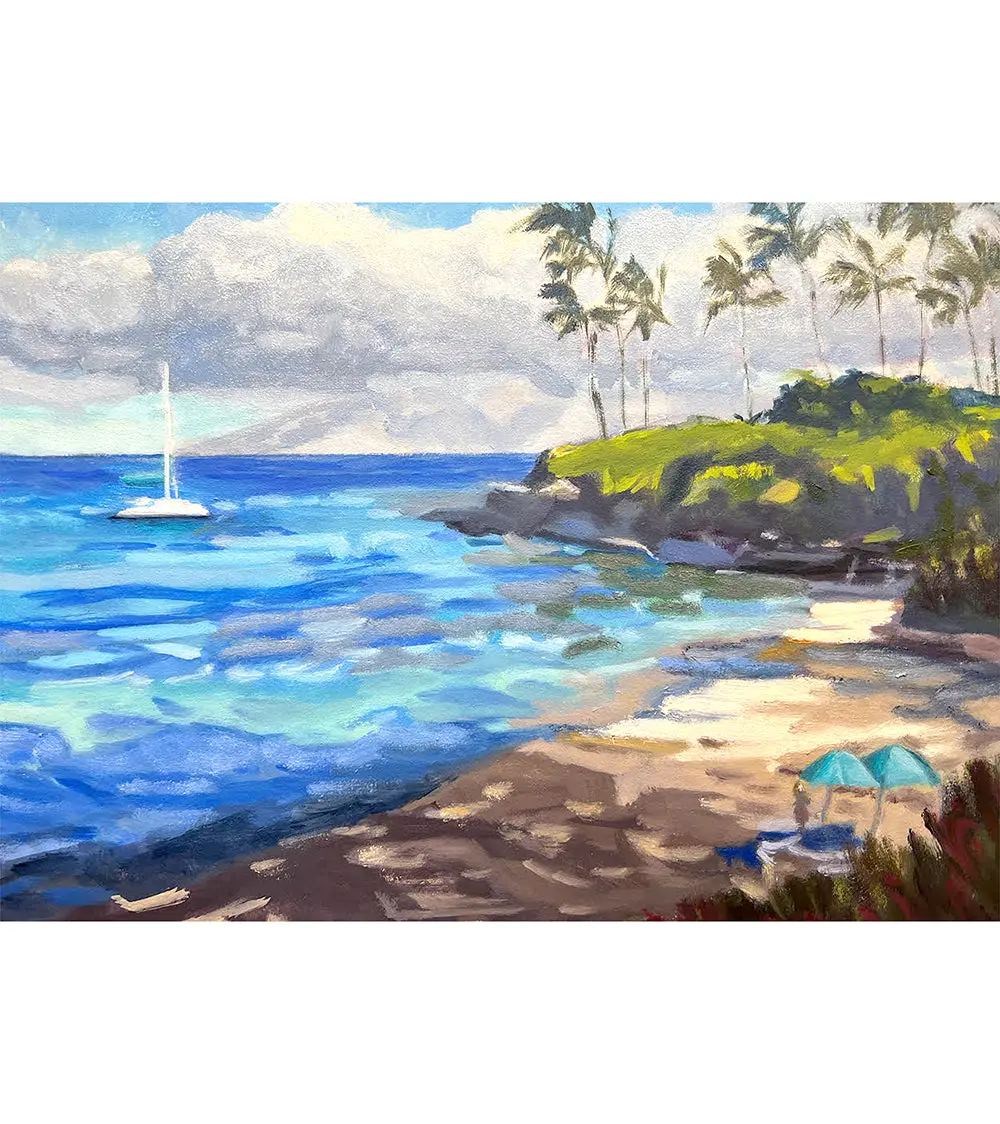 Kapalua Bay Umbrellas By Laurie Miller 1