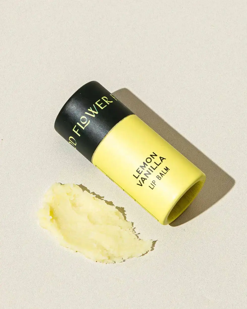 Lemon Vanilla Organic Lip Balm – 0.30Oz | Good Flower Farm 1