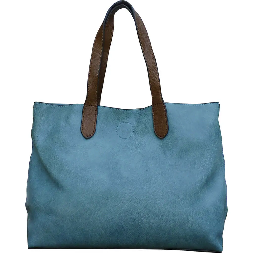 Mariah Medium Convertible Tote - Light Denim 1