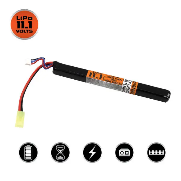 Valken Energy 11.1V Lipo 1000Mah 30C Long Stick Type Battery 1