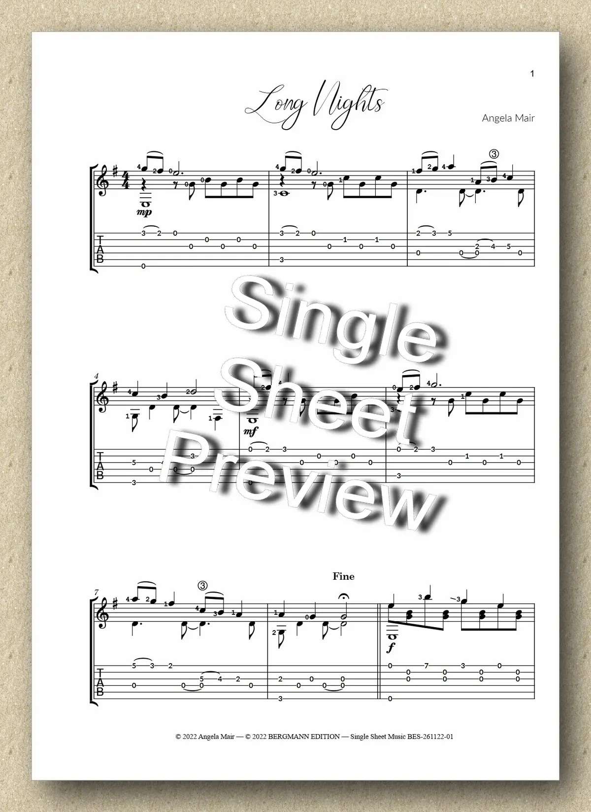 Angela Mair, One By One Vol. 4 (Scores With Tab) 2
