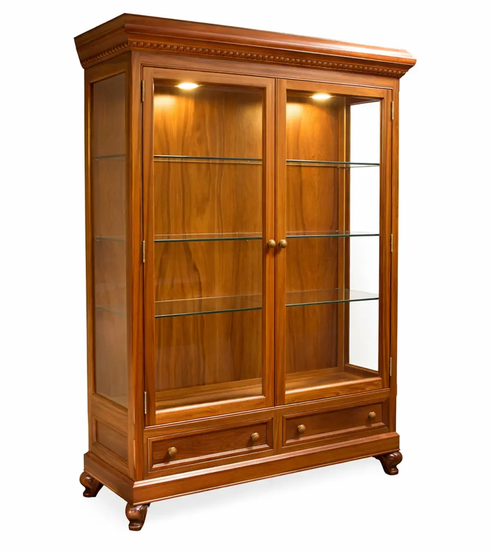 Lucas Display Cabinet, High With One Pair Of Double Doors 1