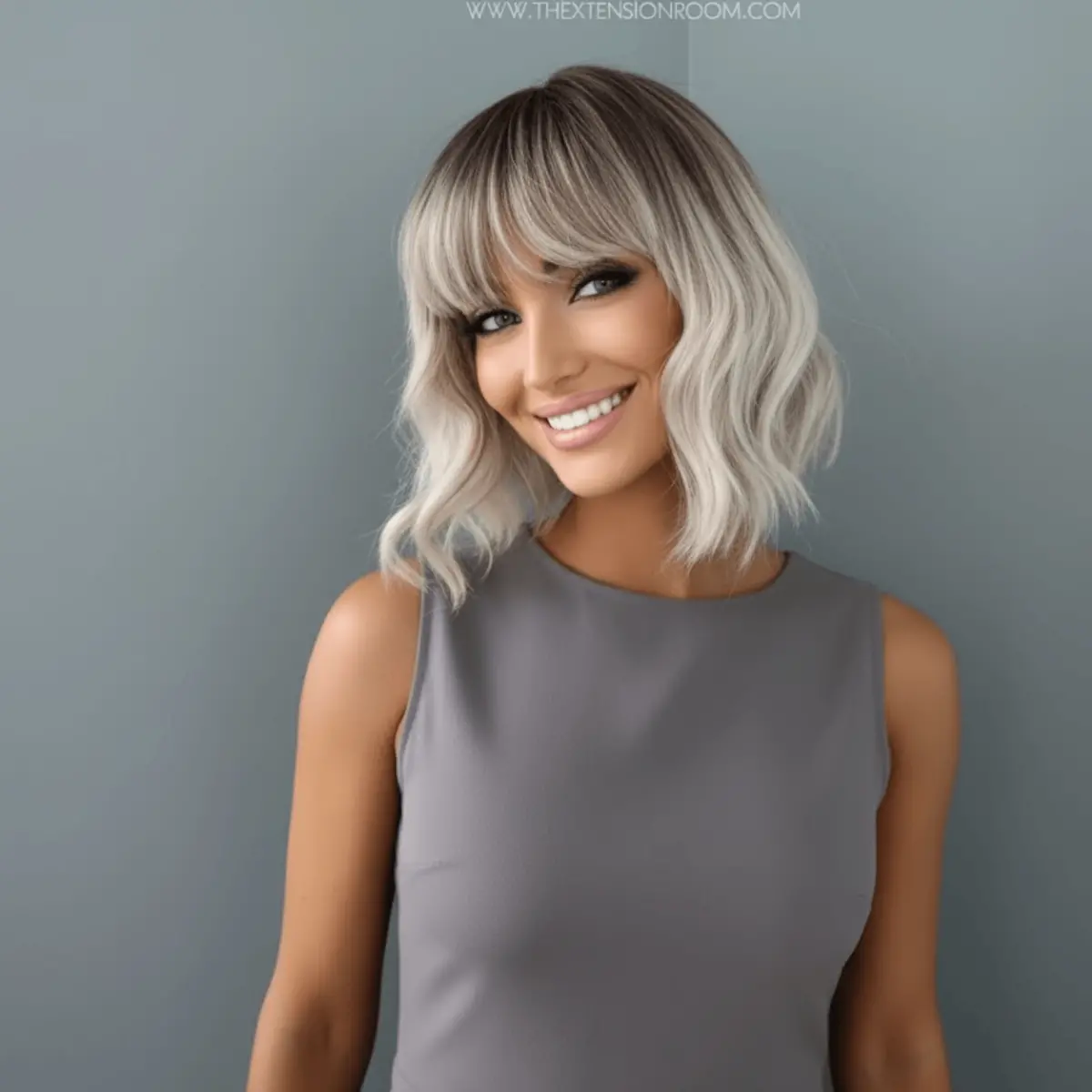 Lucy Short Bob Wig With Bangs 1