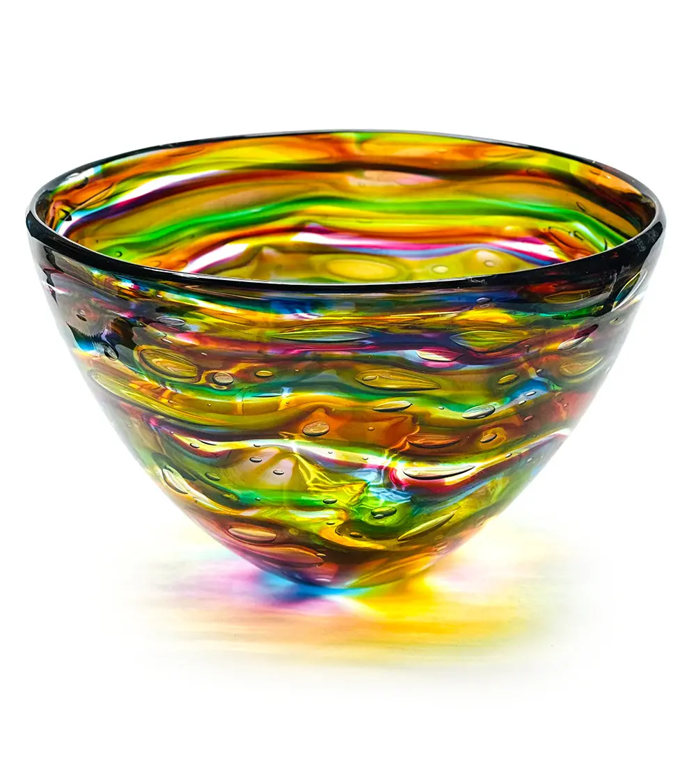 Glass Bowl "Anuenue" By Jonathan Swanz 1
