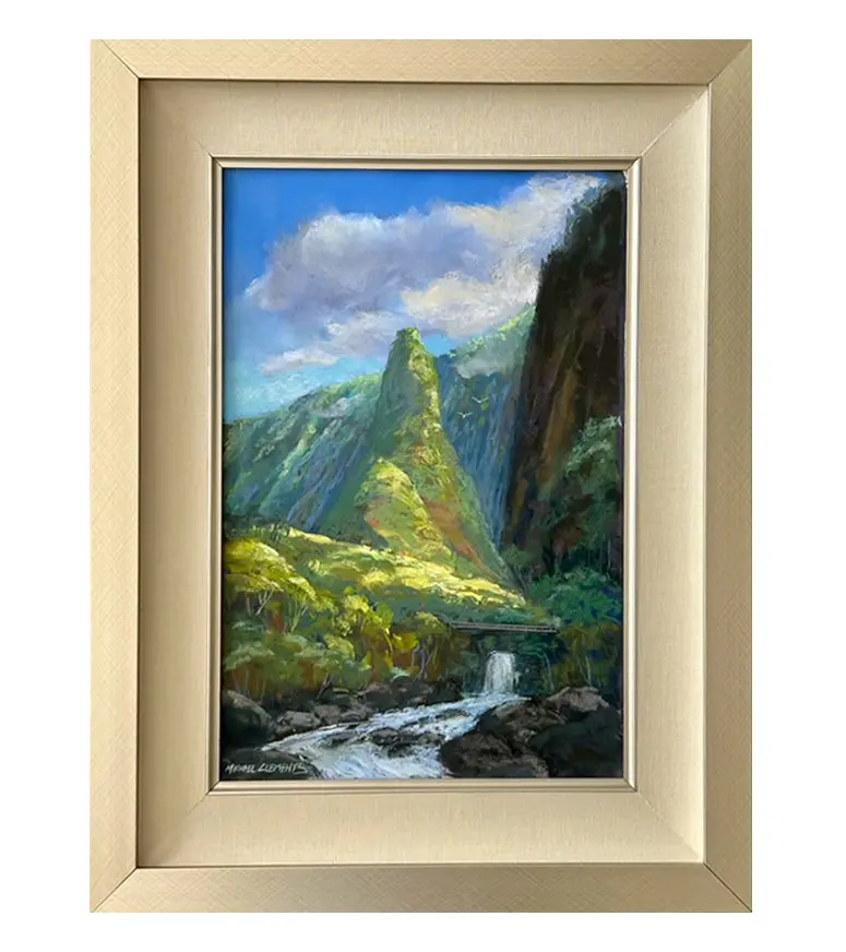 Original Pastel Painting "Iao Needle" By Michael Clements 18X12 2