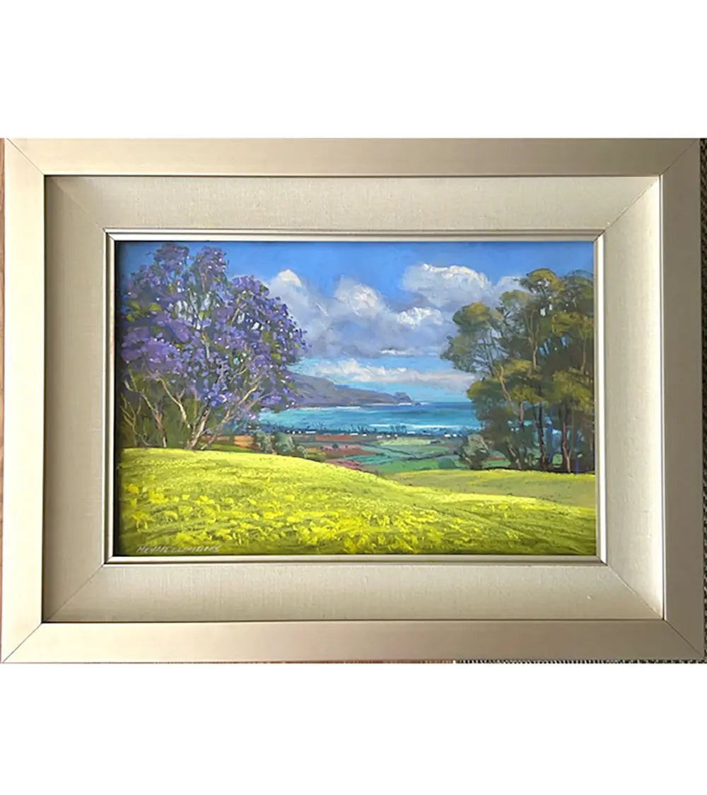 Original Pastel Painting "Jacaranda In Paradise" By Michael Clements 18X12 1