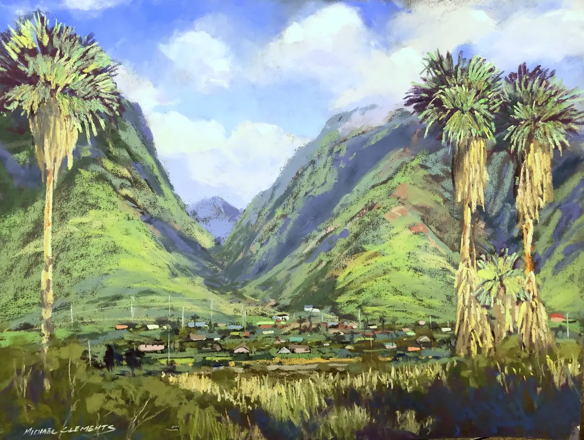 Original Pastel Painting "Launiupoko" By Michael Clements 18X14 1