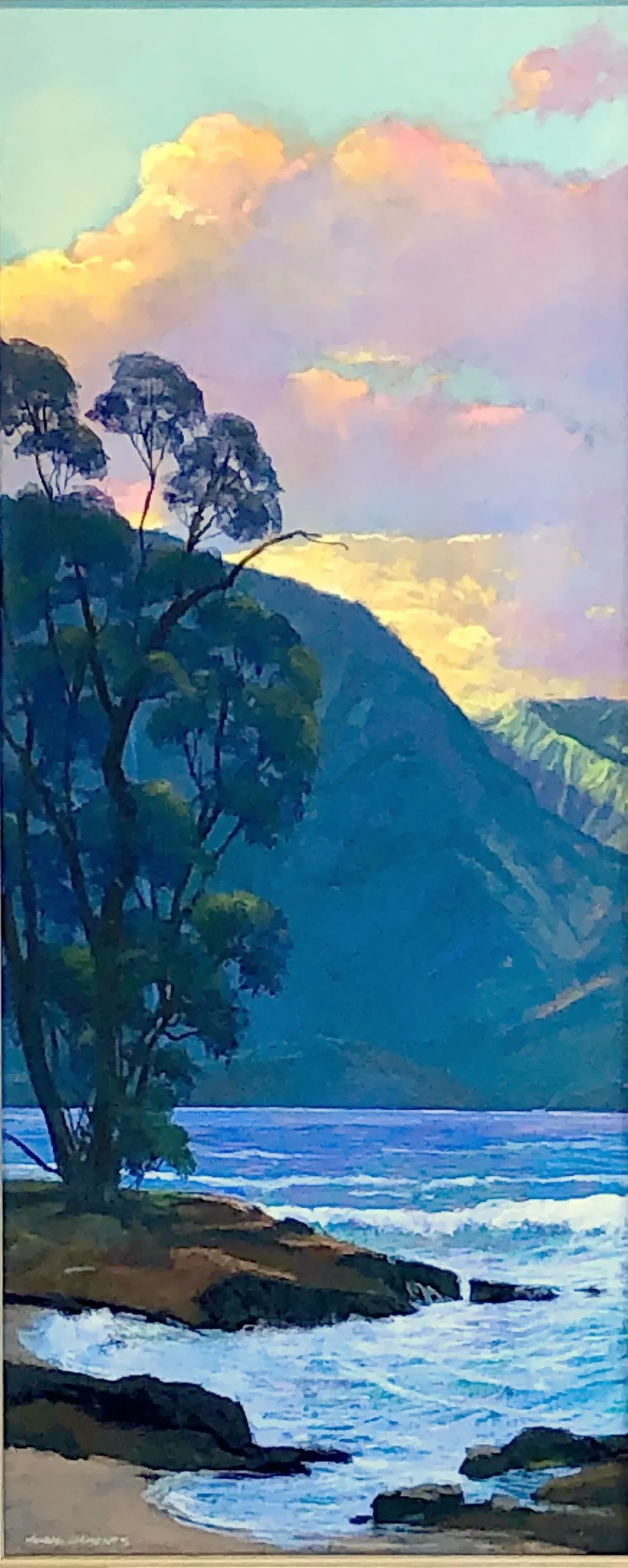 Original Pastel Painting "View From Keanae" By Michael Clements 20X48 1