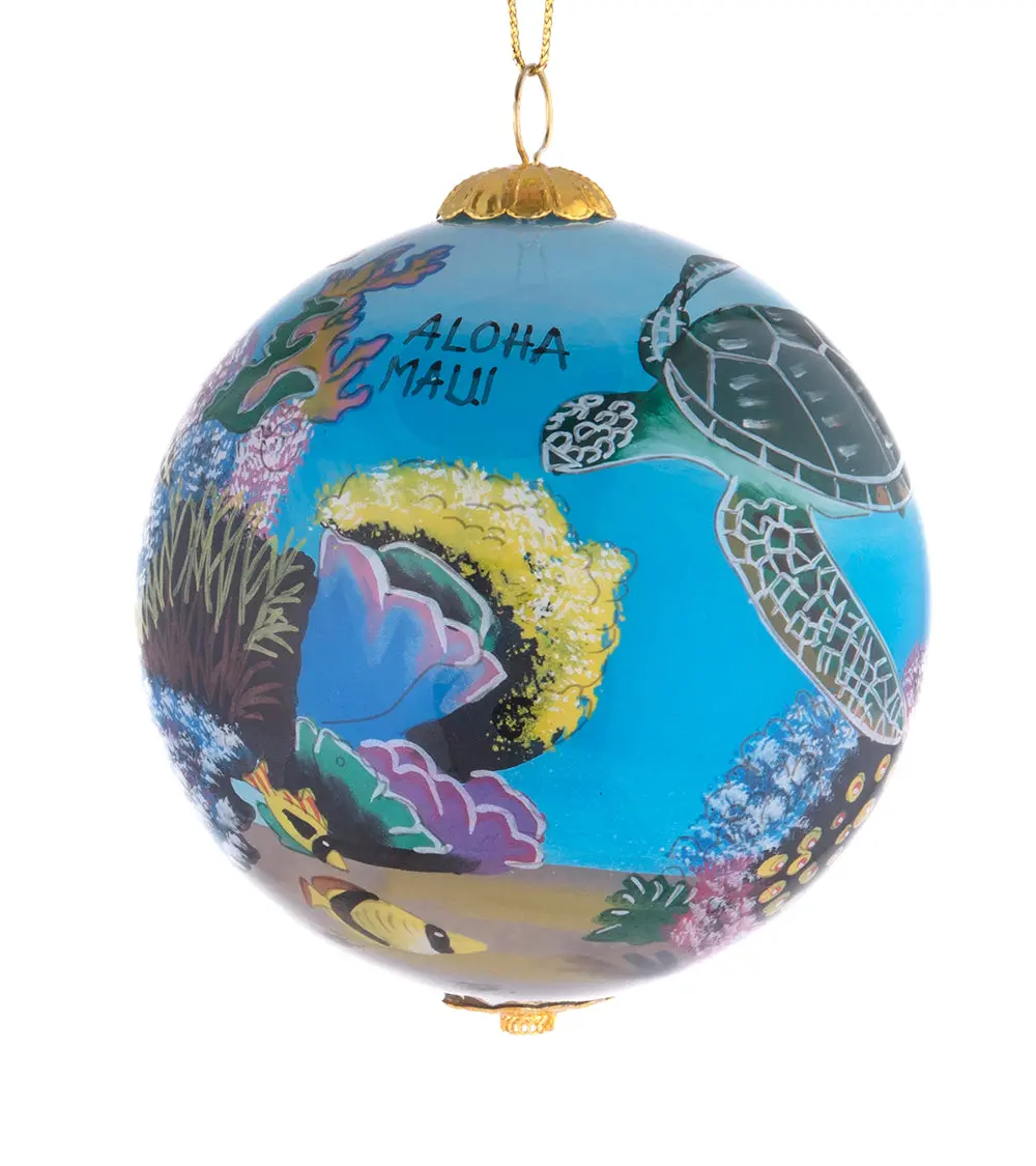 Glass Ornament - Coral World Hawaii 2