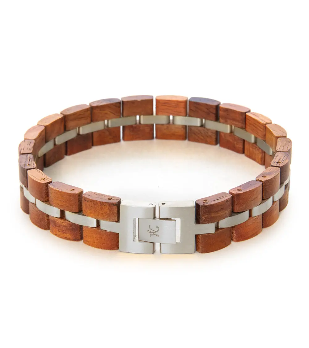 Koa Bracelet – Wide, Rhodium Plated 2