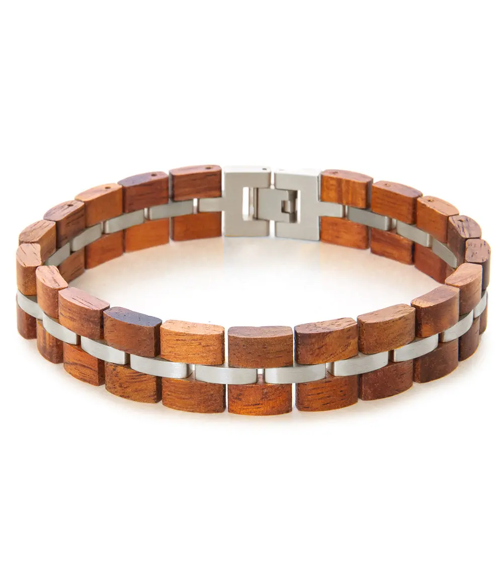 Koa Bracelet – Wide, Rhodium Plated 1