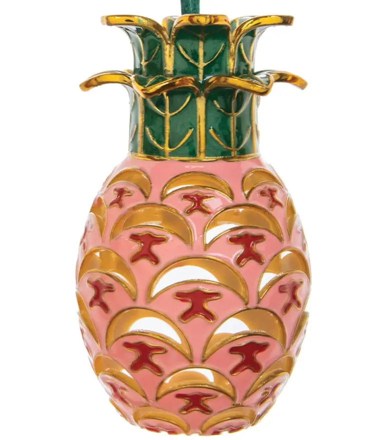 Royal Pineapple Ornament -- Plumeria Pink 1